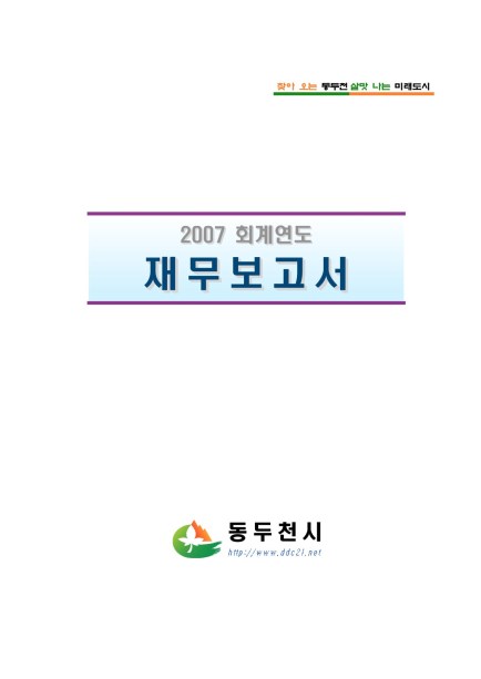 2007회계연도 재무보고서 Ebook 이미지