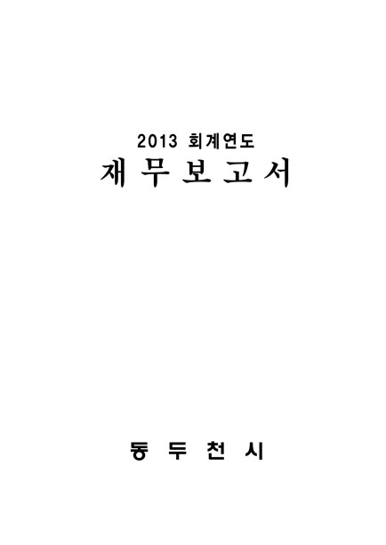 2013회계연도 재무보고서 Ebook 이미지