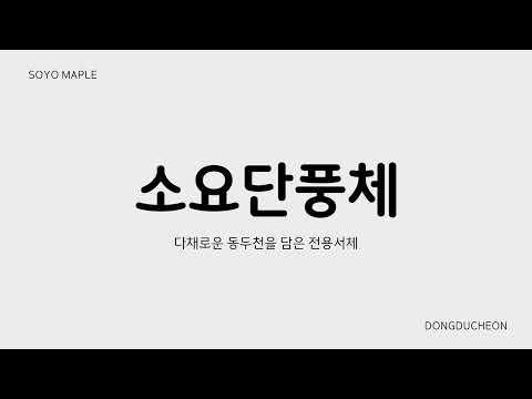 동두천의 소요단풍체를 소개합니다.